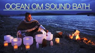 Singing Bowl Sundays - Om Beach Fire - Crystal Singing Bowls (No Talking) Sleep / Meditation