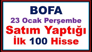 23 Ocak #BOFA'nın Satım Yaptığı İlk 100 Hisse #halkaarz #bist100 #borsa #borsaistanbul #bistarz