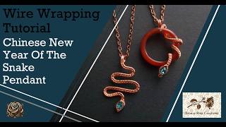 Snake pendant wire wrapping tutorial - wire weaving - how to wire wrap