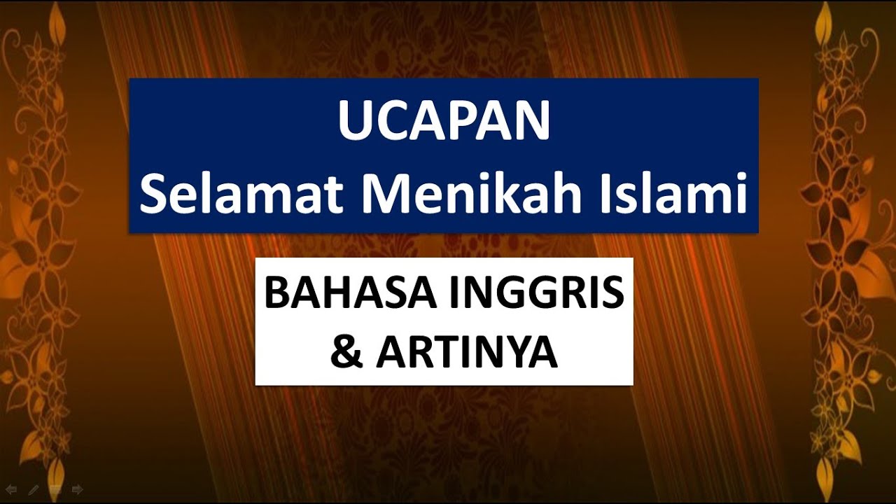 UCAPAN SELAMAT MENIKAH DALAM BAHASA INGGRIS - YouTube