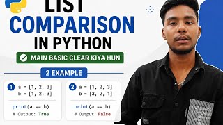 ✅ List Comparison in Python | Easy Explanation for Beginners