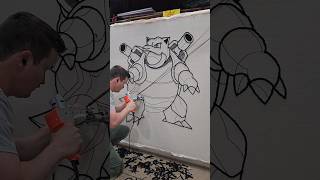 Making a Blastoise Rug #pokemon #blastoise #tufting #rug