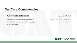 GAT Core Competencies الكفاءات الأساسية لشركة GAT