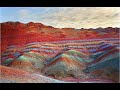 甘肃张掖七彩丹霞 张掖国家地质公园 Danxia Rainbow Mountains in China Gansu province: Zhangye National Geopark