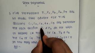 Rook polynomial-Professor \u0026 Class Advisor problem explaination in Tamil/graph theory and application