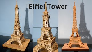 Eiffel Tower. How to make a beautiful Bamboo Eiffel Tower. Bamboo craft ideas. #eiffeltower