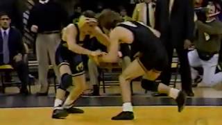 Iowa Wrestling vs Michigan NCAA College Wrestling dual 2002 Luke Eustice vs AJ Grant 125