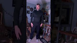 I’m advertising the men’s style plain flap pocket black sweat pants.