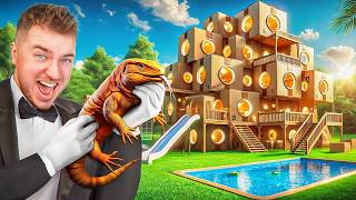 $10,000 LUXURY BOX FORT HOTEL… For Our PET POND MONSTER?! (Billionaire Box Fort)