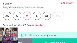 How to Select Size on Myntra (top's, kurti's, \u0026 Palazzo's ) while shopping online (Hindi)