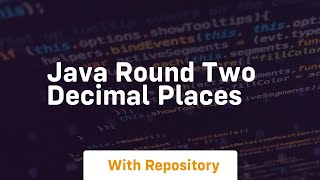 java round two decimal places