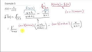 Finding a Derivative Using the Definition of a Derivative Example 5