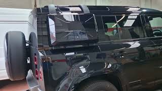 2024 LANDROVER DEFENDER 110 accessories SIDE STEPS LUGGAGE BOX AND LADDER MUD FLAPS #landrover