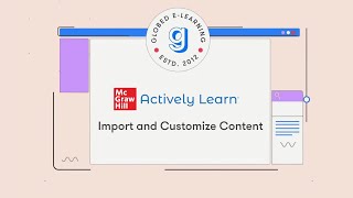 Actively Learn - Import and Customize Content
