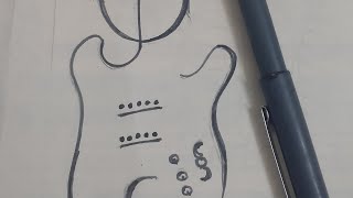 How To Draw Guitar || Easy Guitar Art || #Artisto Zone