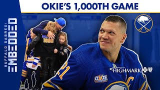Go Behind The Scenes Of Kyle Okposo's 1,000th NHL Game | Buffalo Sabres Embedded