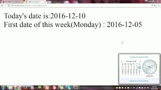 How to get current week's start and end date in PHP #php #date #developer
