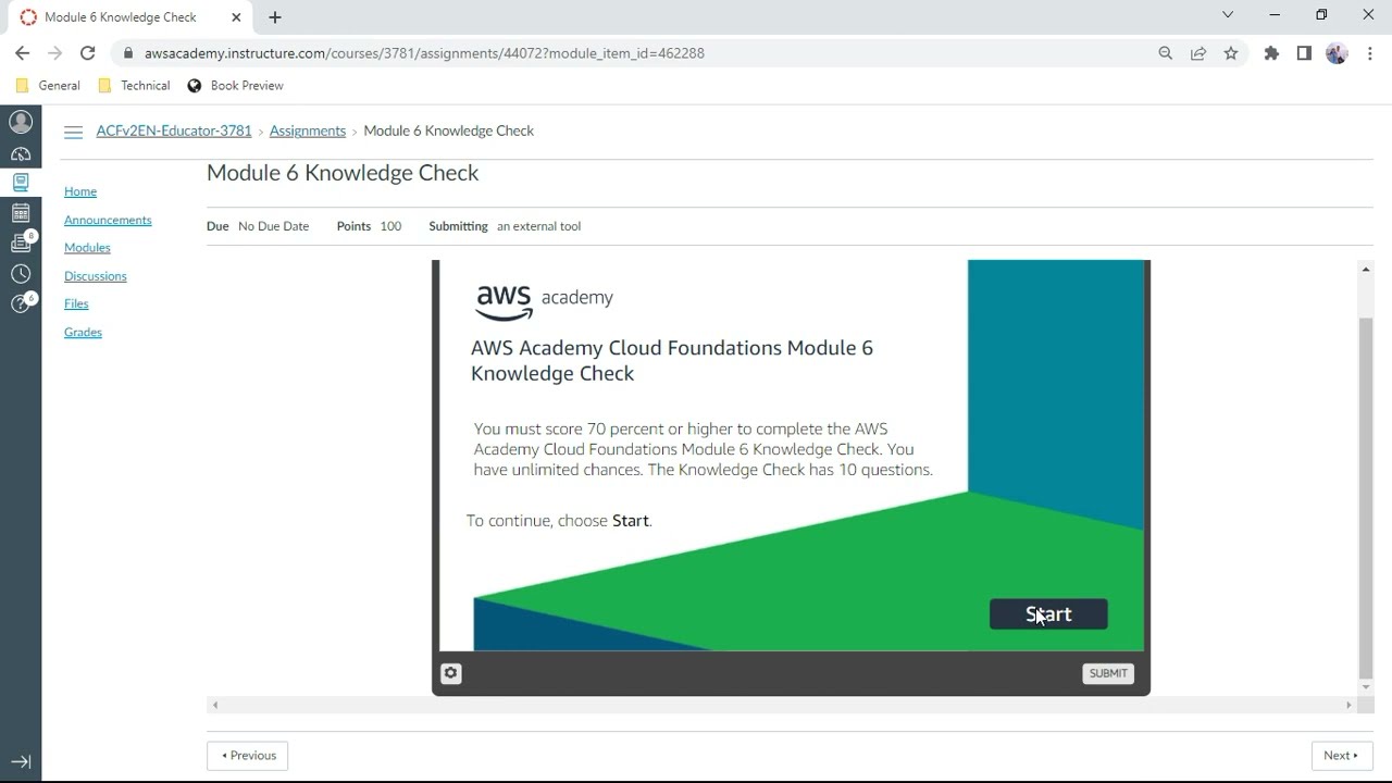 AWS Cloud Foundations - Module 6 - Knowledge Check - Anand K - YouTube