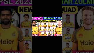 HBL PSL 2023 Peshawar Zalmi squad PSL 8 #pakistancricket #pcb #sportcentral #babarazambatting