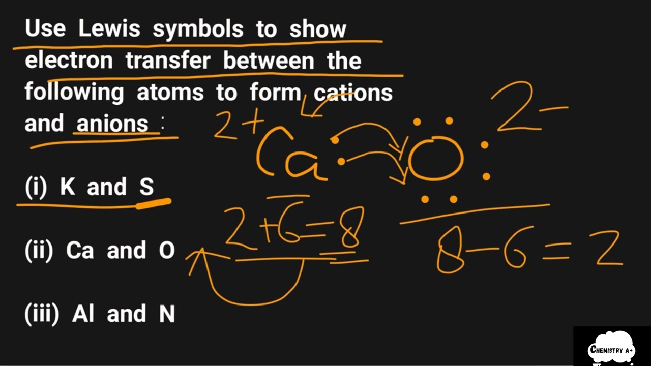 Use Lewis Symbols To Show Electron Transfer Between The Following Atoms ...