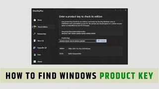 How to find Windows product key and installation key | Windows install key tool | show key plus