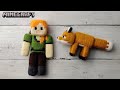ASMR • Minecraft - Alex and Fox Satisfying Needlefelt Art