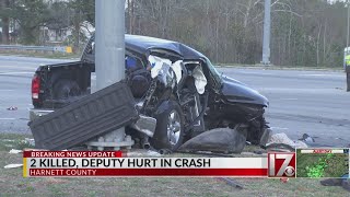 2 dead, 1 deputy injured in Harnett County crash during chase, officials say