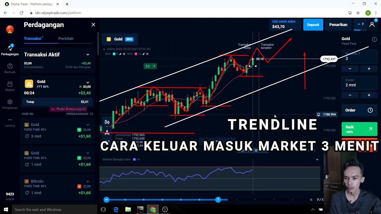 MATERI TRENDLINE PEMBAHASAN DAN CONTOH TRADING - YouTube