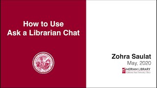 How to Use Ask a Librarian Chat