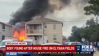 Body found in aftermath of Elysian Fields house fire