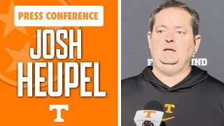 Tennessee football head coach Josh Heupel talks during Ohio State week I Volquest I GBO