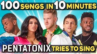 Pentatonix Tries To Sing 100 Pop Songs In 10 Minutes Challenge