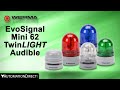 WERMA EvoSIGNAL Mini 62mm TwinLIGHT Optical Beacon with Audible Signal Horn from AutomationDirect