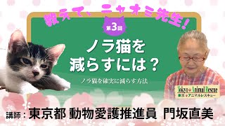 TNR講座③ ノラ猫を確実に減らす方法とは？（講師：東京都動物愛護推進員 門坂氏）