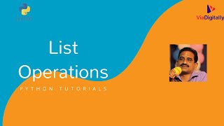 List Operations in Python | Python Lists | A Complete Tutorial on Python | Python tutorials online