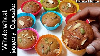 Eggless Whole wheat/Atta / jaggery cupcake🧁/Easy and healthy delicious cupcakes recipe