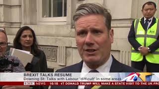 Shadow Brexit Secretary Sir Keir Starmer on BBC News