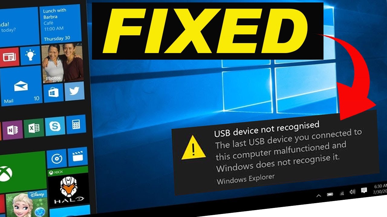 How To Fix USB Device Not Recognized Windows 10/11 | Fix Unrecognized ...