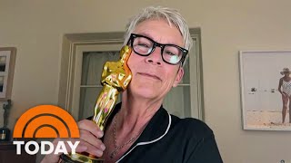 Jamie Lee Curtis gets emotional talking about her Oscar win