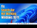 Fix Windows 11 Search Bar Not Working – Easy Solutions
