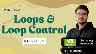 1.5.2 Python Loops & Loop Control | for, while, break, continue | Hindi