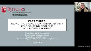 Supportive Housing: Co-Ocurring Disorder 3 of 3