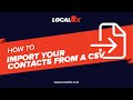 Importing Contacts from a CSV File