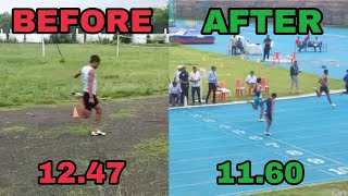 How he Improved his 100m Time ? | 2 month Sprint progress