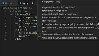 Draw USA flag using python