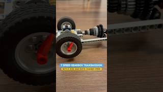 LEGO Technic 7 Speed Gearbox Transmission .. Gear Ratio Demo