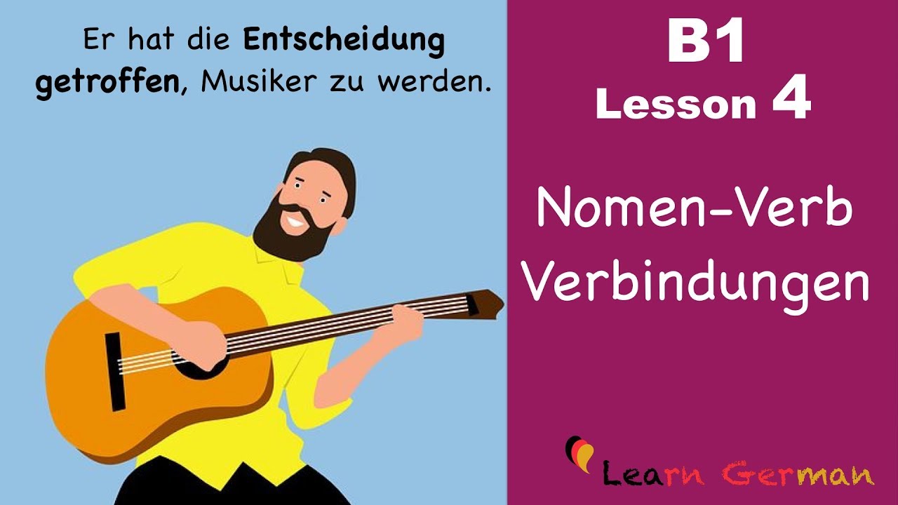 Learn German Intermediate | Nomen Verb Verbindungen | B1 - Lesson 4 ...