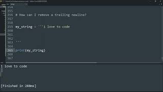 How can I remove a trailing newline?