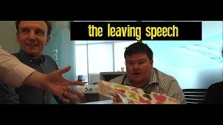 Funny British Comedy Video : The Leaving Speech -