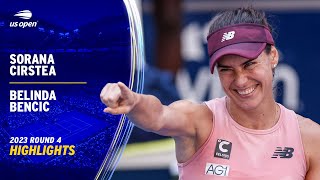 Sorana Cirstea vs. Belinda Bencic Highlights | 2023 US Open Round 4